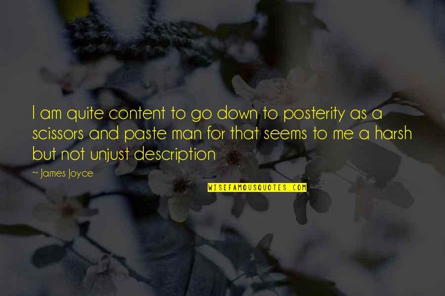 Not Content Quotes By James Joyce: I am quite content to go down to