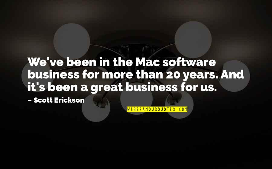 Not Dwelling On Things Quotes By Scott Erickson: We've been in the Mac software business for