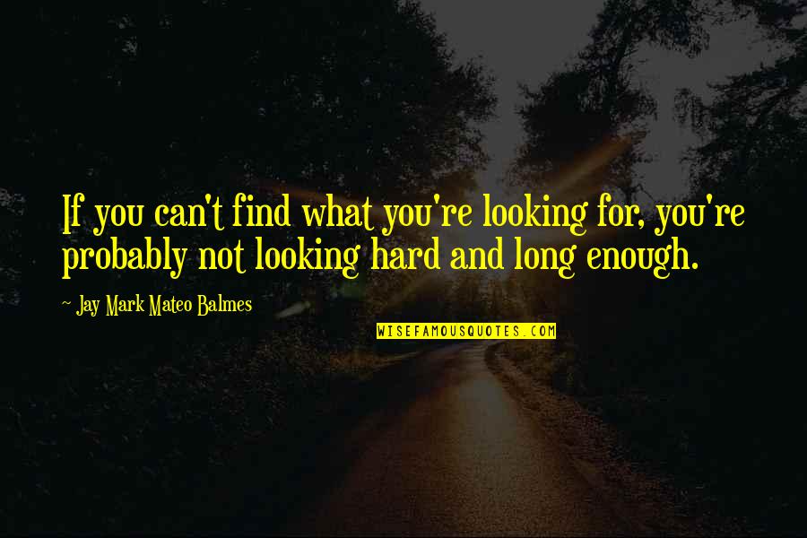 Not Enough For You Quotes By Jay Mark Mateo Balmes: If you can't find what you're looking for,