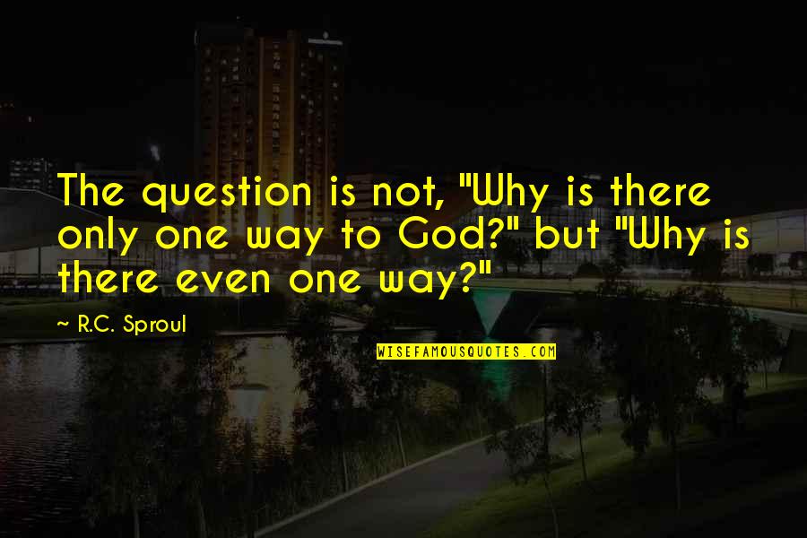 Not Even There Quotes By R.C. Sproul: The question is not, "Why is there only