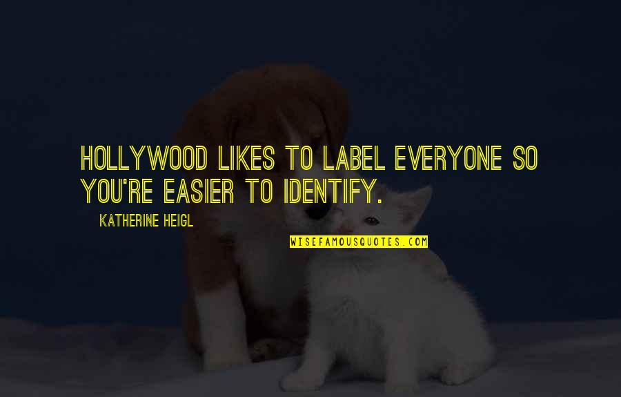 Not Everyone Likes You Quotes By Katherine Heigl: Hollywood likes to label everyone so you're easier
