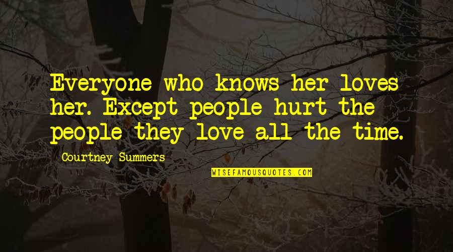 Not Everyone Loves You Quotes By Courtney Summers: Everyone who knows her loves her. Except people Not Everyone Loves You Quotes By Courtney Summers: Everyone who knows her loves her. Except people