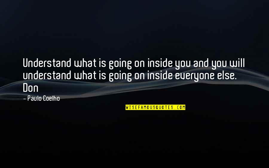 Not Everyone Will Understand Quotes By Paulo Coelho: Understand what is going on inside you and