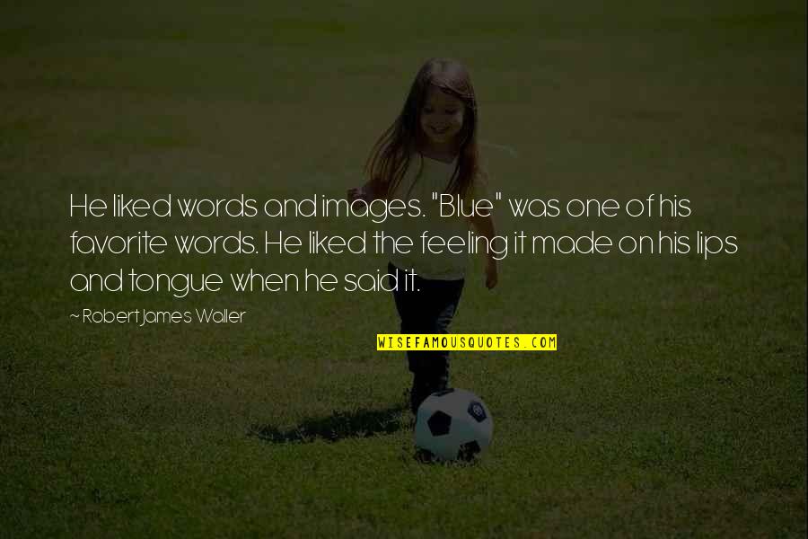 Not Feeling Blue Quotes By Robert James Waller: He liked words and images. "Blue" was one Not Feeling Blue Quotes By Robert James Waller: He liked words and images. "Blue" was one