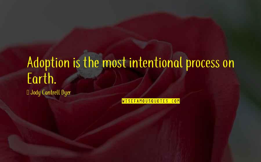 Not Feeling Sorry For Yourself Quotes By Jody Cantrell Dyer: Adoption is the most intentional process on Earth.