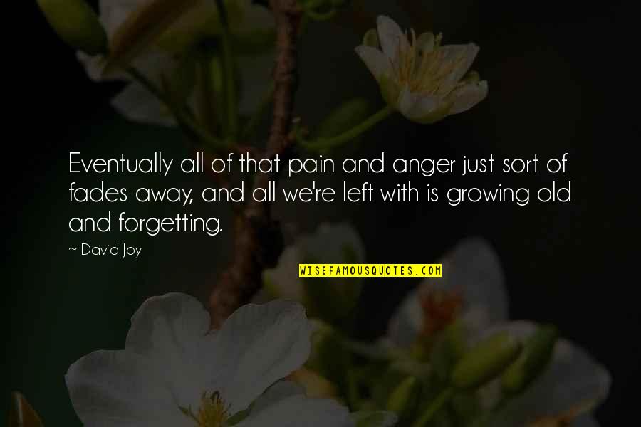 Not Forgetting The Pain Quotes By David Joy: Eventually all of that pain and anger just