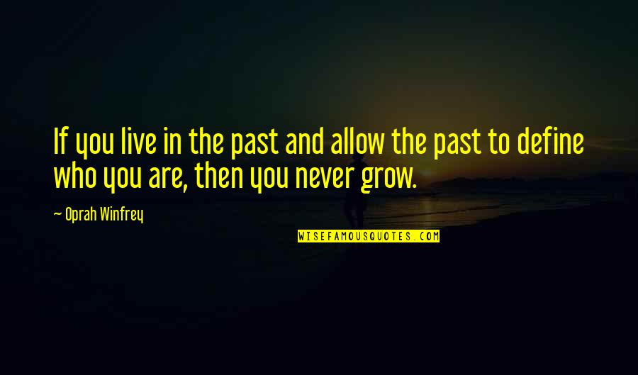 Not Giving Up Gym Quotes By Oprah Winfrey: If you live in the past and allow