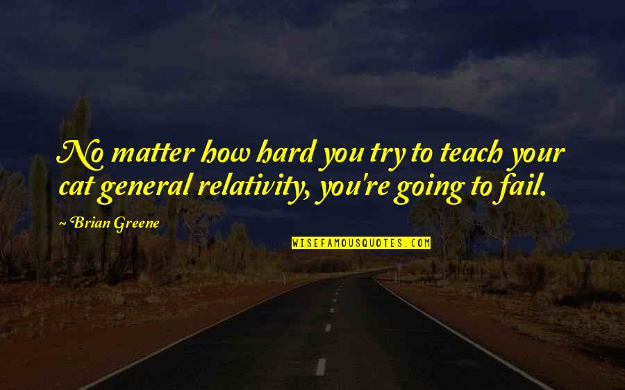 Not Going To Fail Quotes By Brian Greene: No matter how hard you try to teach