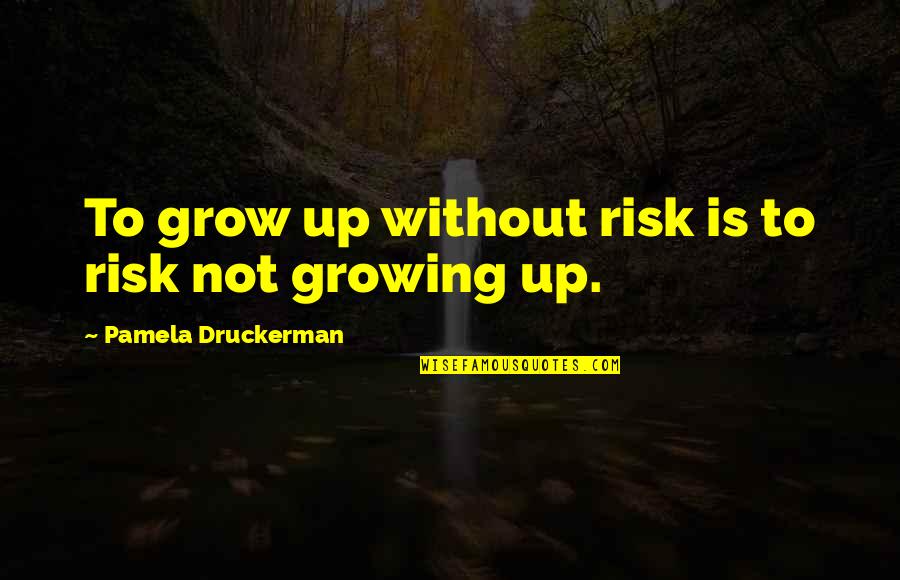 Not Growing Up Quotes By Pamela Druckerman: To grow up without risk is to risk