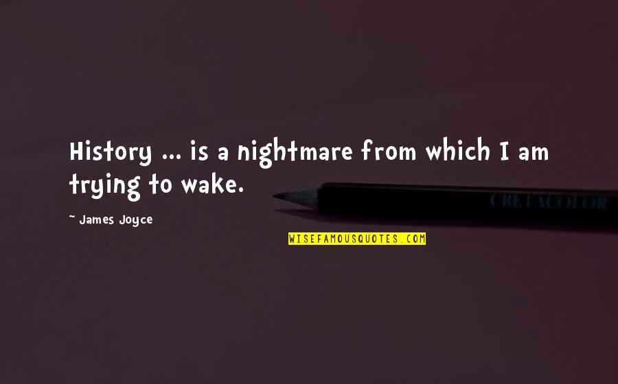 Not Guaranteed Tomorrow Quotes By James Joyce: History ... is a nightmare from which I