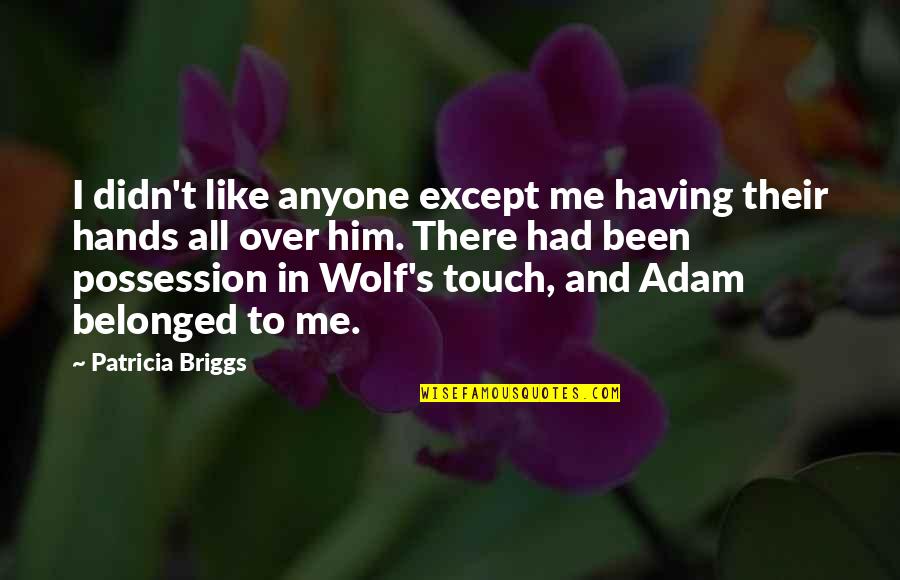 Not Having Anyone Quotes By Patricia Briggs: I didn't like anyone except me having their