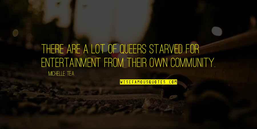 Not Knowing About A Relationship Quotes By Michelle Tea: There are a lot of queers starved for