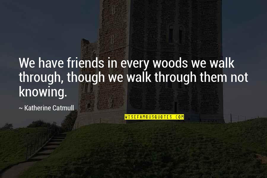Not Knowing Your Friends Quotes By Katherine Catmull: We have friends in every woods we walk