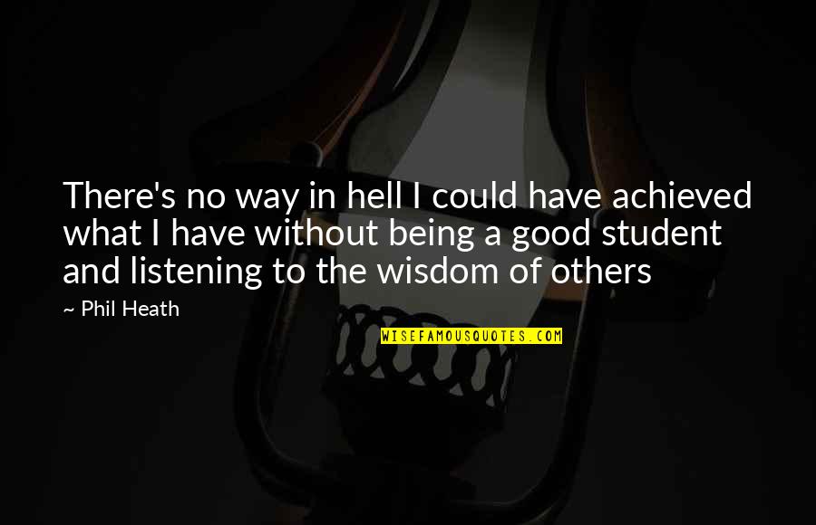 Not Listening To Others Quotes By Phil Heath: There's no way in hell I could have