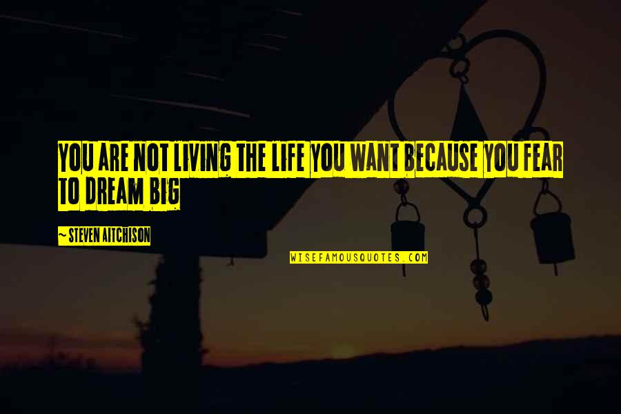 Not Living Your Life In Fear Quotes By Steven Aitchison: You are not living the life you want