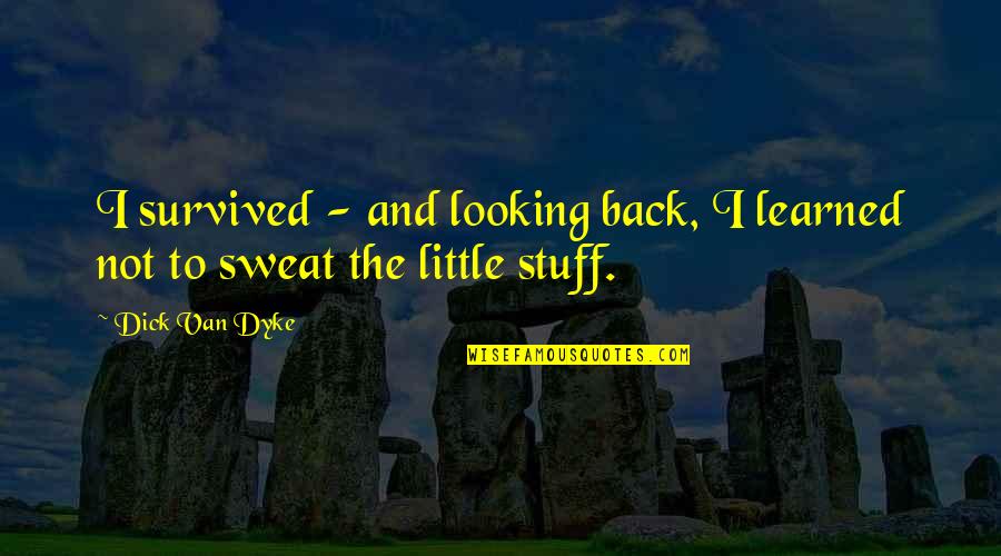 Not Looking Back Quotes By Dick Van Dyke: I survived - and looking back, I learned