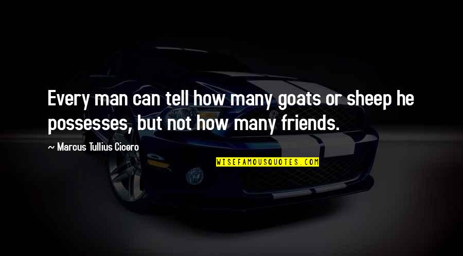 Not Many Friends Quotes By Marcus Tullius Cicero: Every man can tell how many goats or