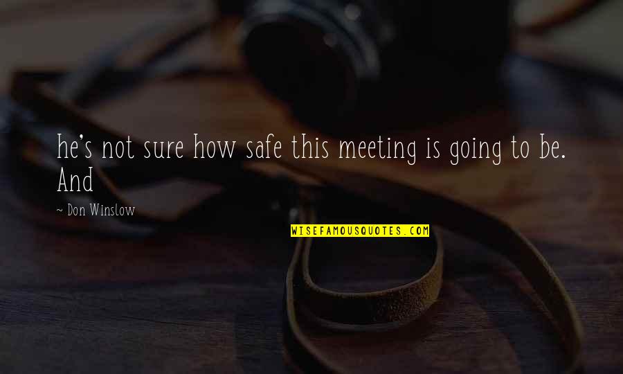 Not Meeting Quotes By Don Winslow: he's not sure how safe this meeting is Not Meeting Quotes By Don Winslow: he's not sure how safe this meeting is