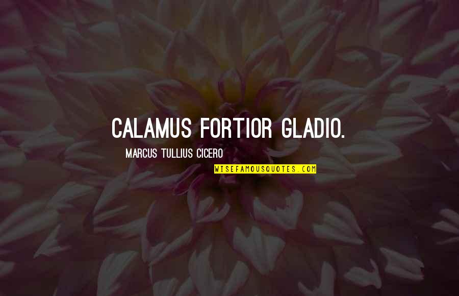 Not Missing Something Until It's Gone Quotes By Marcus Tullius Cicero: Calamus fortior gladio.