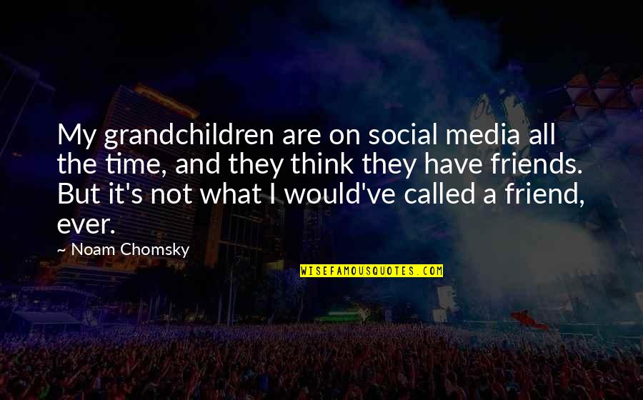 Not My Friend Quotes By Noam Chomsky: My grandchildren are on social media all the