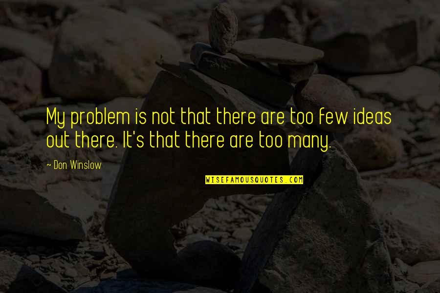 Not My Problem Quotes By Don Winslow: My problem is not that there are too