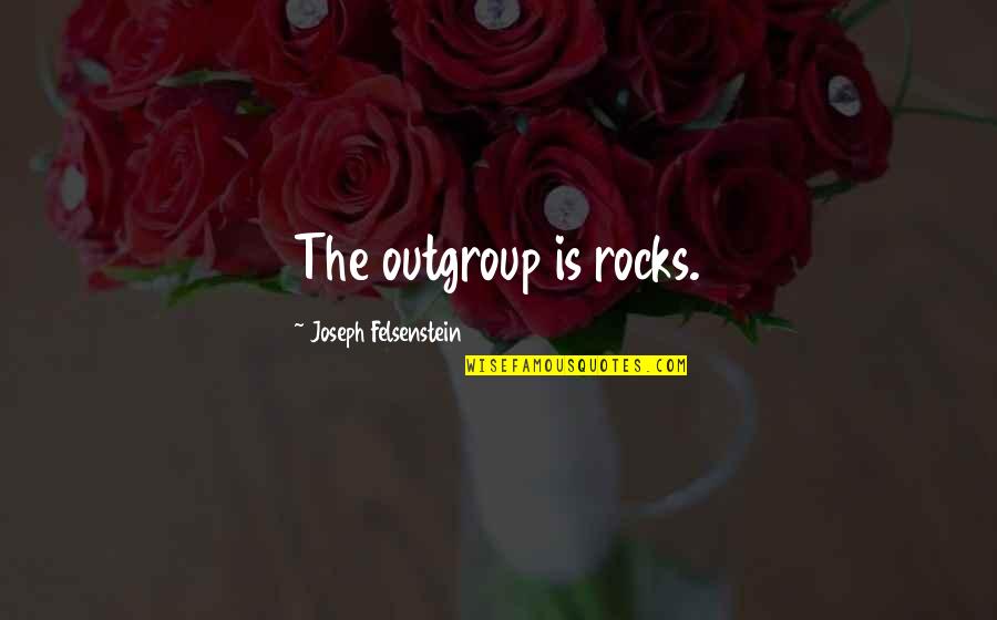 Not Noticing Me Quotes By Joseph Felsenstein: The outgroup is rocks.