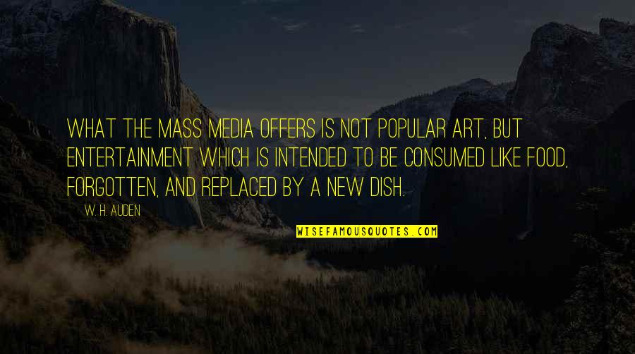 Not Popular Quotes By W. H. Auden: What the mass media offers is not popular Not Popular Quotes By W. H. Auden: What the mass media offers is not popular
