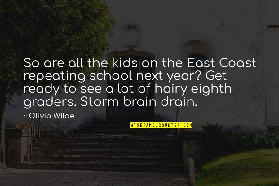 Not Ready For School Quotes By Olivia Wilde: So are all the kids on the East