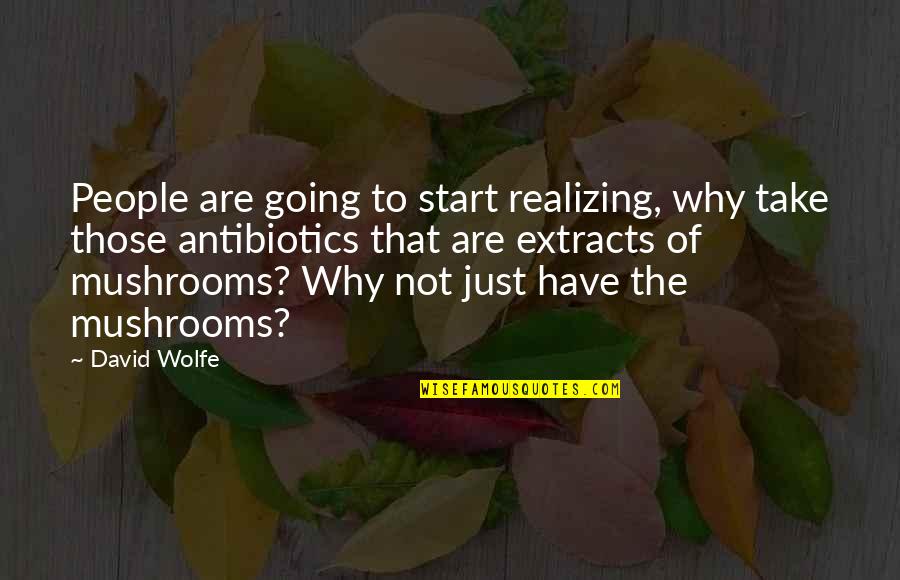 Not Realizing Quotes By David Wolfe: People are going to start realizing, why take