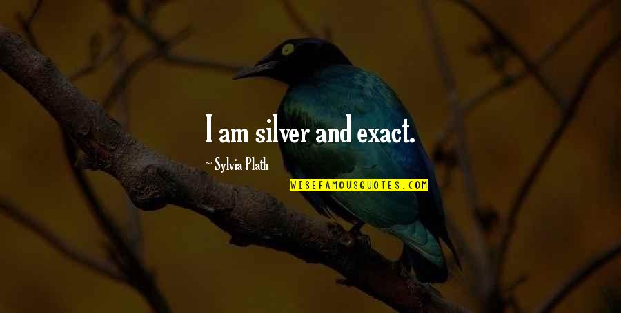 Not Satisfied With Boyfriend Quotes By Sylvia Plath: I am silver and exact.