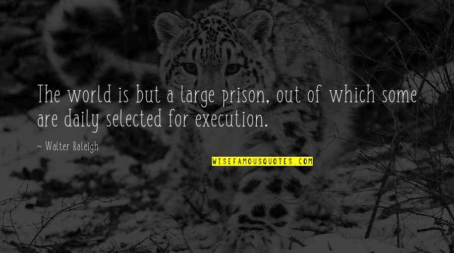 Not Selected Quotes By Walter Raleigh: The world is but a large prison, out Not Selected Quotes By Walter Raleigh: The world is but a large prison, out