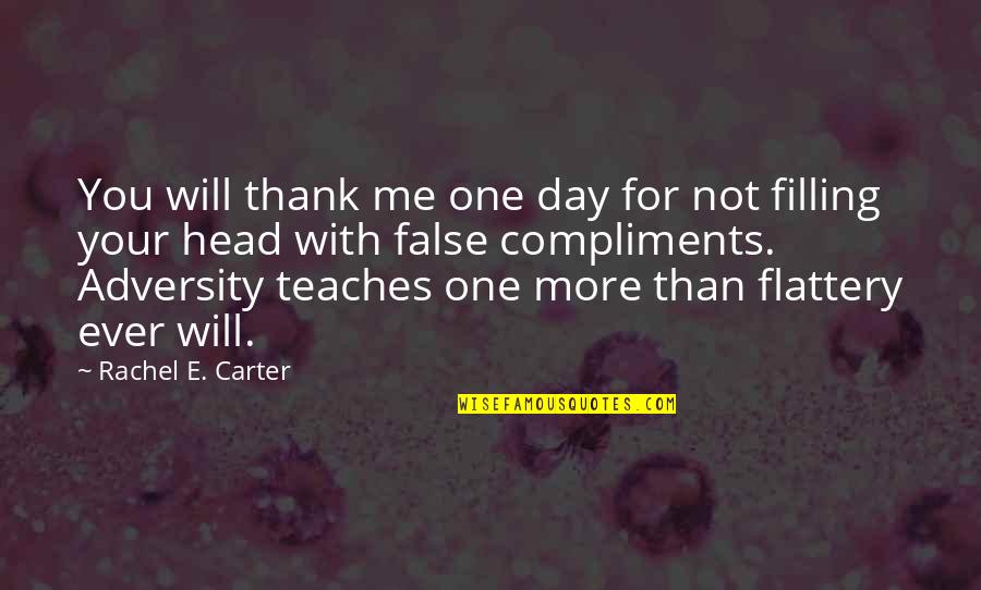 Not Sexy Quotes By Rachel E. Carter: You will thank me one day for not