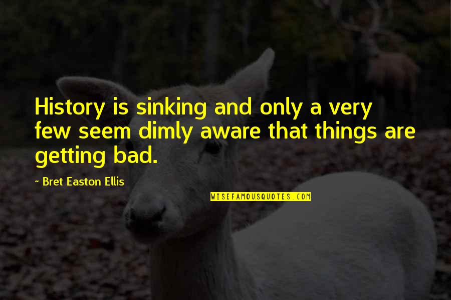Not Sinking Quotes By Bret Easton Ellis: History is sinking and only a very few