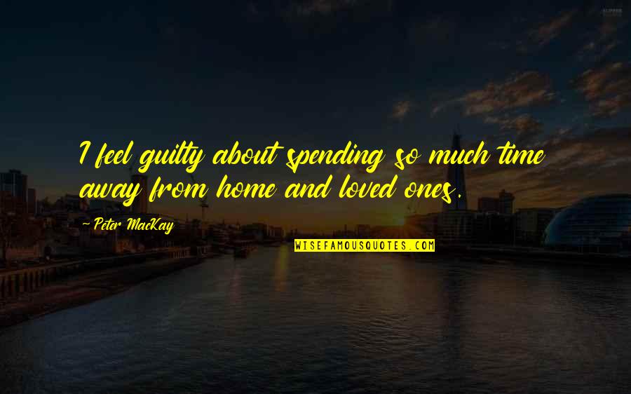Not Spending Time With Loved Ones Quotes By Peter MacKay: I feel guilty about spending so much time