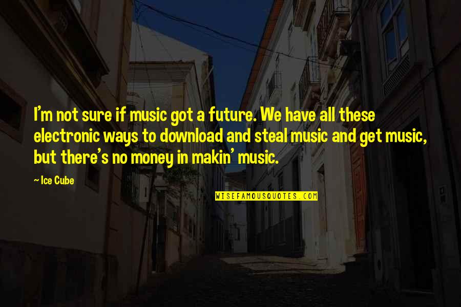 Not Stealing Quotes By Ice Cube: I'm not sure if music got a future.