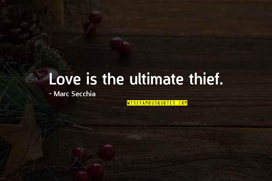 Not Talking To You Anymore Quotes By Marc Secchia: Love is the ultimate thief.