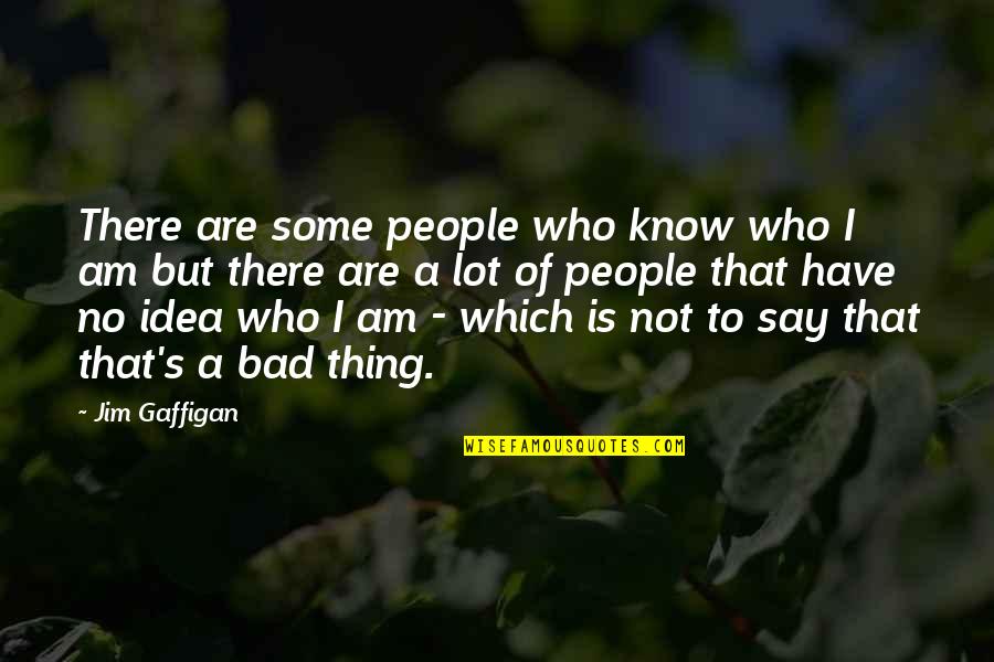Not That Bad Quotes By Jim Gaffigan: There are some people who know who I
