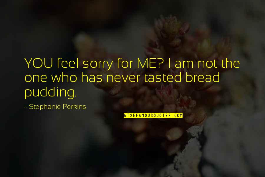 Not The One For You Quotes By Stephanie Perkins: YOU feel sorry for ME? I am not