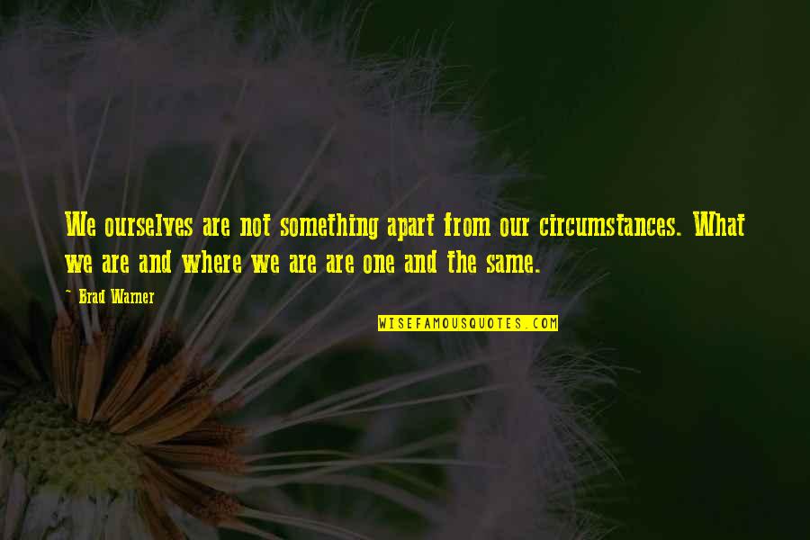 Not The Same Quotes By Brad Warner: We ourselves are not something apart from our