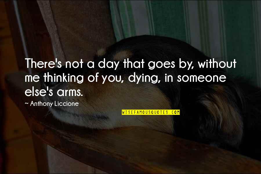 Not Thinking Of The Past Quotes By Anthony Liccione: There's not a day that goes by, without