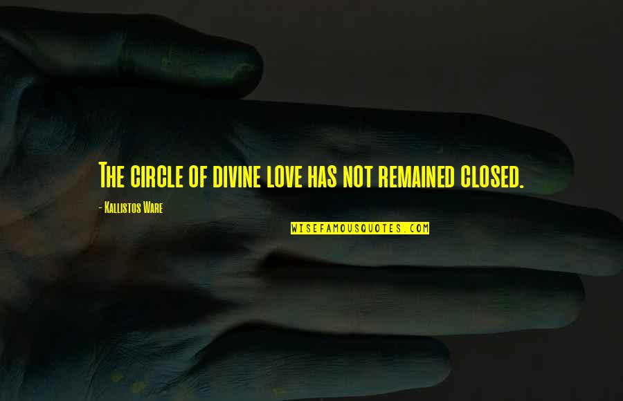 Not Trusting Anyone But Yourself Quotes By Kallistos Ware: The circle of divine love has not remained