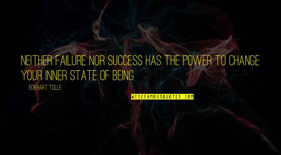 Not Trusting Boyfriend Quotes By Eckhart Tolle: Neither failure nor success has the power to