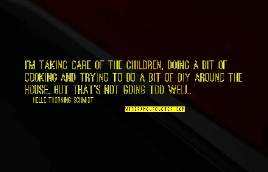 Not Trying But Doing Quotes By Helle Thorning-Schmidt: I'm taking care of the children, doing a