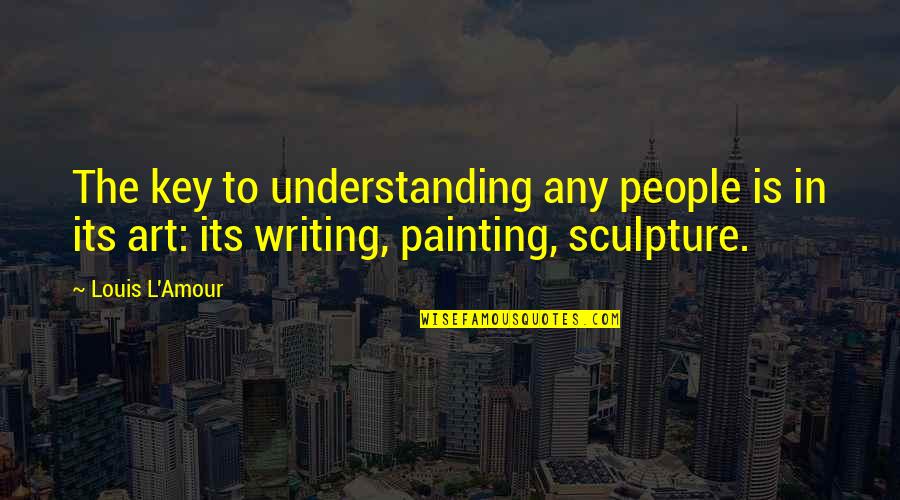 Not Understanding Art Quotes By Louis L'Amour: The key to understanding any people is in