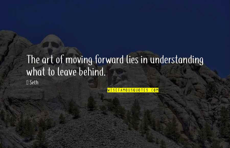 Not Understanding Art Quotes By Seth: The art of moving forward lies in understanding