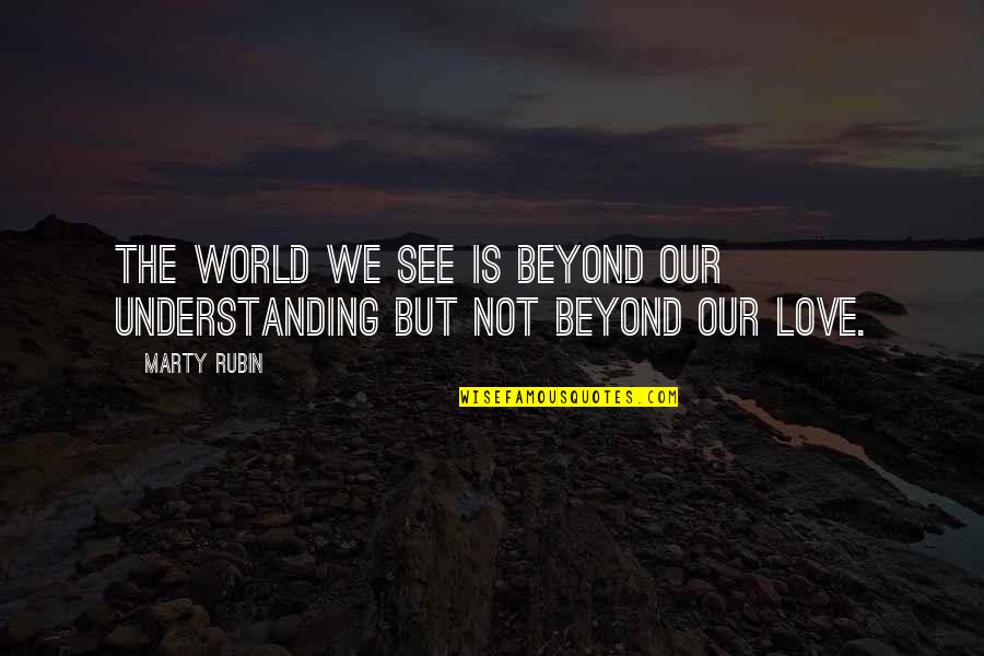 Not Understanding Love Quotes By Marty Rubin: The world we see is beyond our understanding