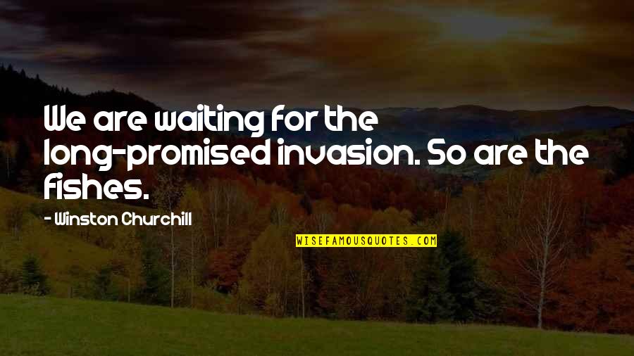 Not Waiting Too Long Quotes By Winston Churchill: We are waiting for the long-promised invasion. So