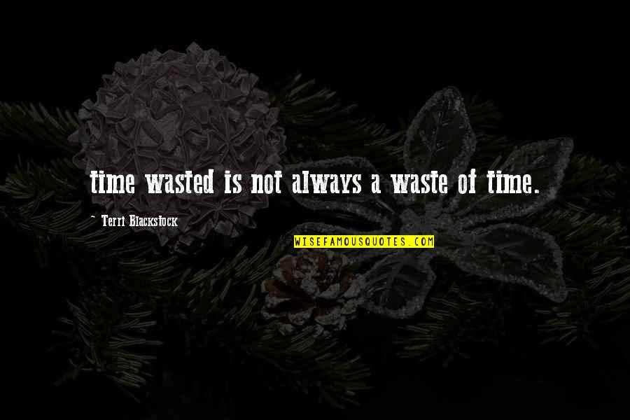 Not Waste Time Quotes By Terri Blackstock: time wasted is not always a waste of
