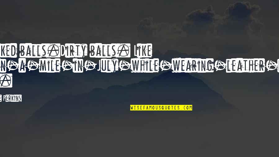 Not Wearing Pants Quotes By Stephanie Perkins: It sucked balls.Dirty balls. Like I-ran-a-mile-in-July-while-wearing-leather-pants balls.