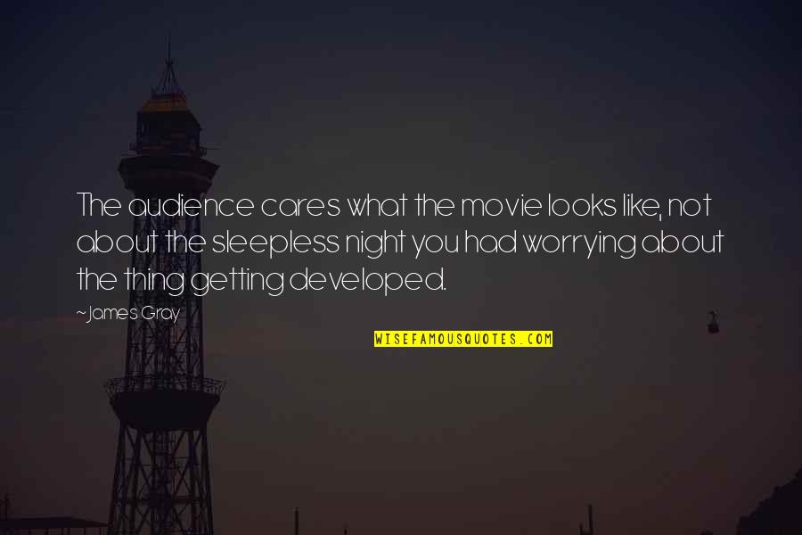 Not Worrying About You Quotes By James Gray: The audience cares what the movie looks like,